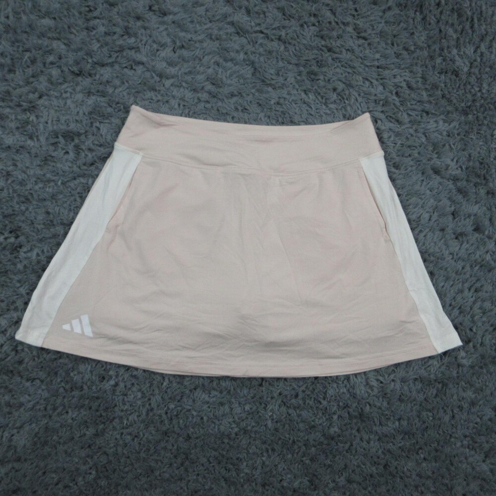 Adidas Skort Womens Medium Pink White Athletic Golf Built In Shorts 31x15* NWT
